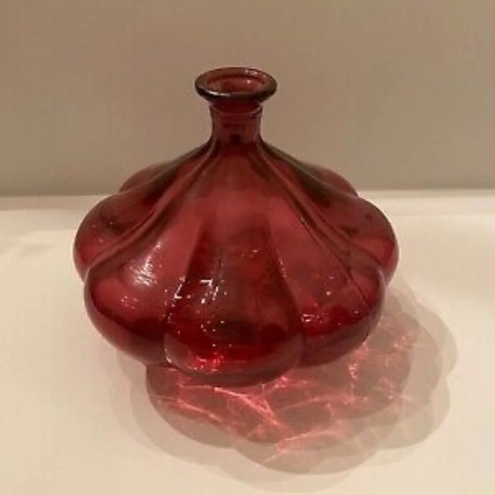 Ikea Cranberry Glass Bud Vase by Ikea Sweden